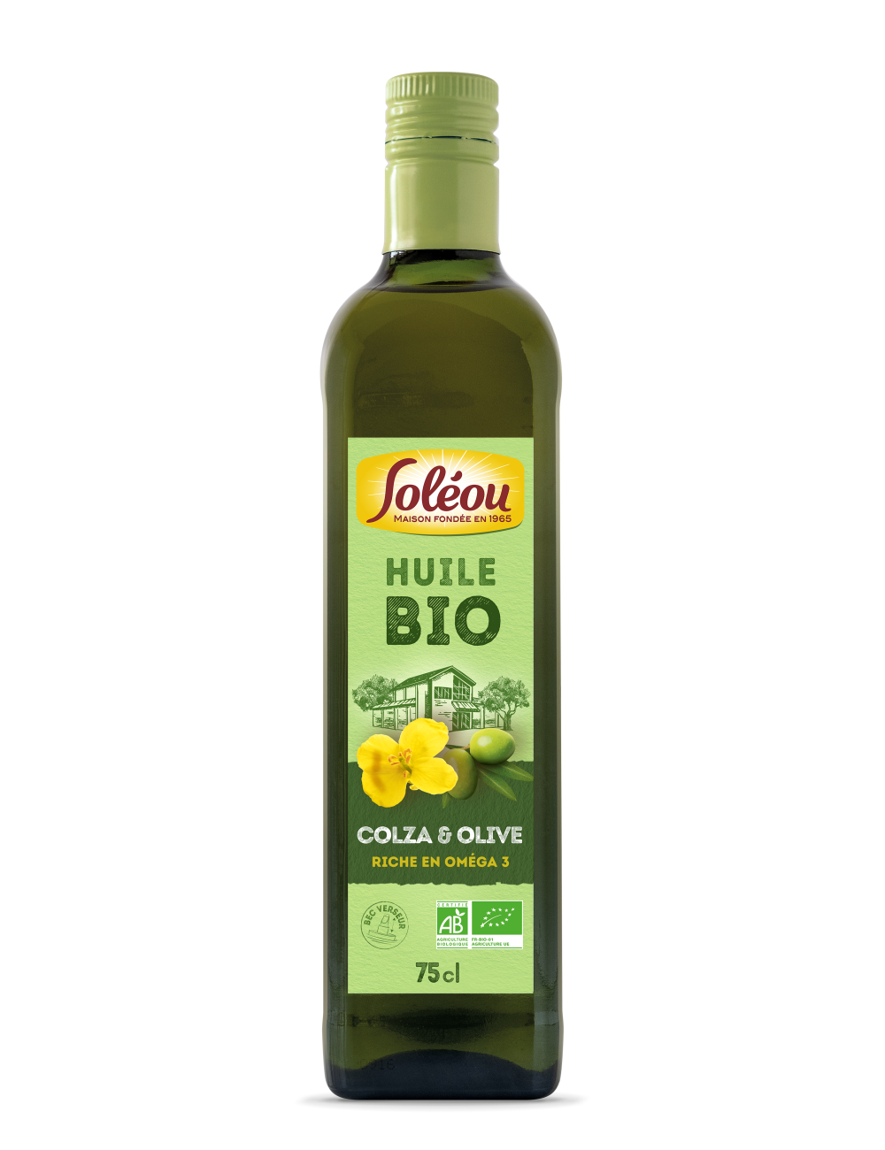 Huile de colza et olive BIO - Bouteille 75cl