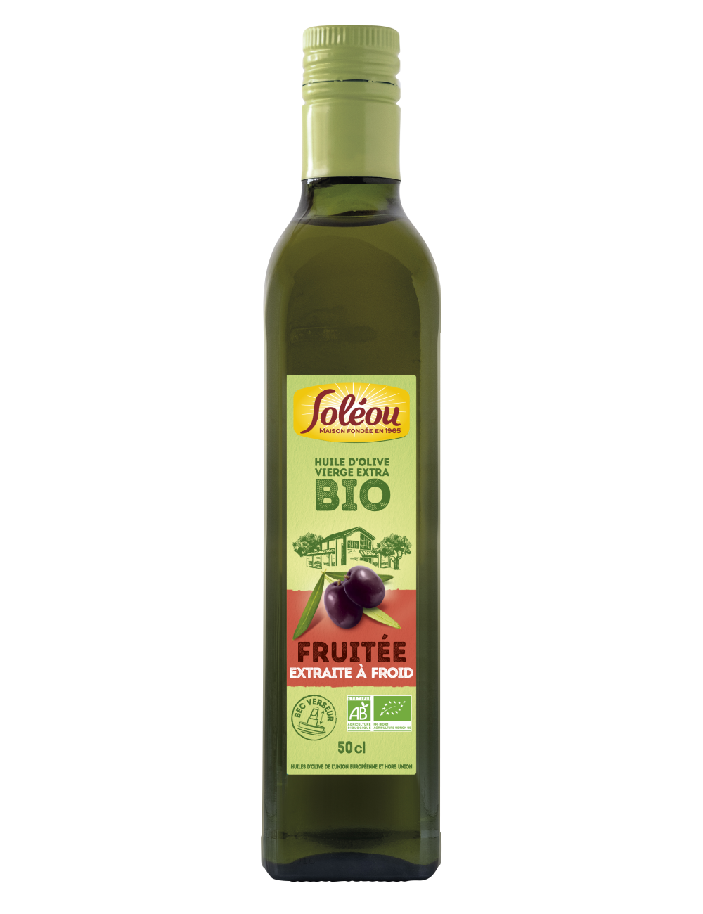 Huile d’olive BIO Fruitée - Bouteille 50cl