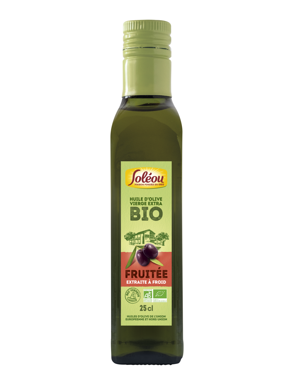 Huile d’olive BIO Fruitée - Bouteille 25cl