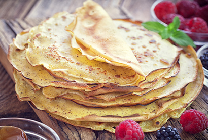 Recette de cr&ecirc;pes sucr&eacute;es &agrave; l'huile d'olive