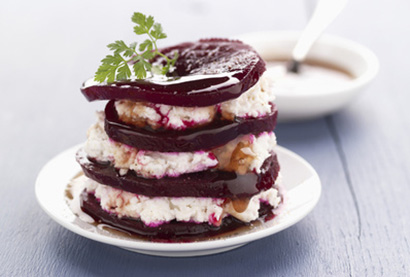 Recette de millefeuilles de betteraves au ch&egrave;vre