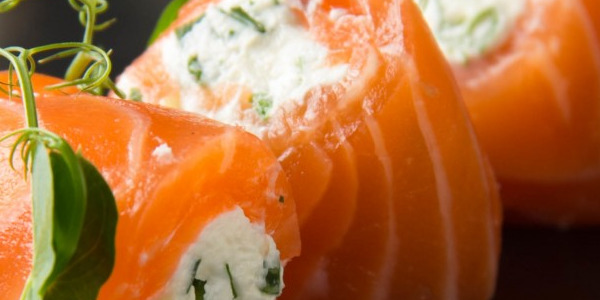 Rolls Apéritifs de Saumon au chèvre frais