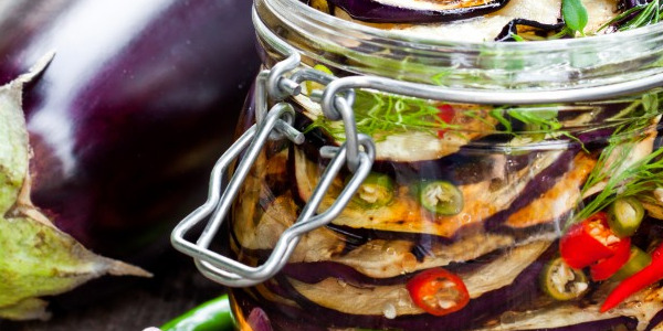 Recette d'Aubergines Marinées à l'huile d'olive