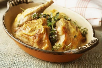 Recette de Lapin au trio de moutardes 