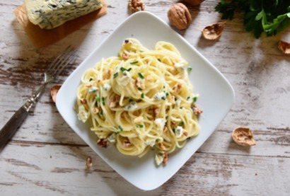 Recette de spaghetti au roquefort et aux noix