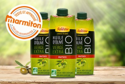 L'huile d'olive BIO Fruttato testée et approuvée par les internautes Marmiton ! 