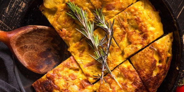 Tortilla espagnole à l'huile d'olive