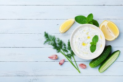 Tzatziki au concombre et à l'huile d'olive